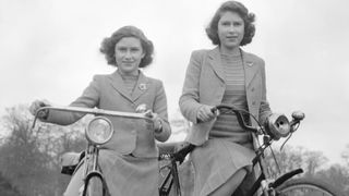 Queen Elizabeth II with her sister Margaret