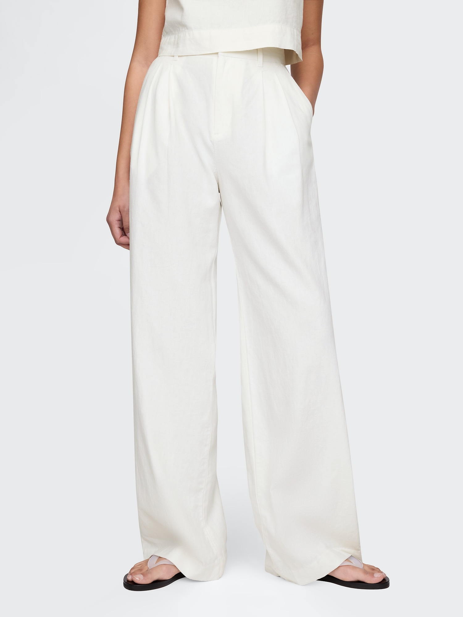 Gap, 365 High Rise Linen-Blend Trousers