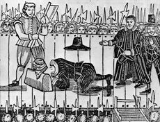 The execution of a monarch