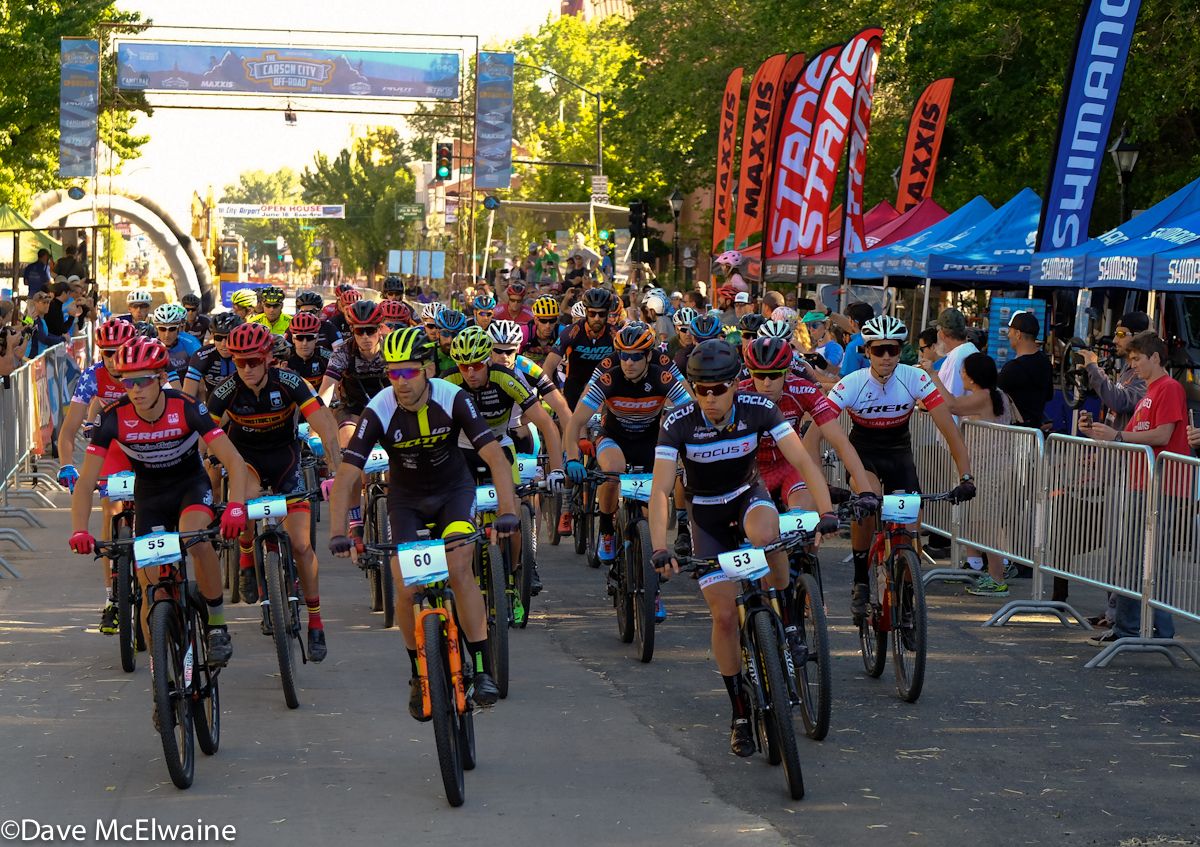 The Pro Men did a slow roll out of downtown Carson CityXC, knowing that twenty miles of climbing awaited them.