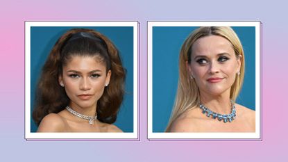 Zendaya and Reese Witherspoon attend the 74th Emmy Awards at the Microsoft Theater in Los Angeles, California, on September 12, 2022. 