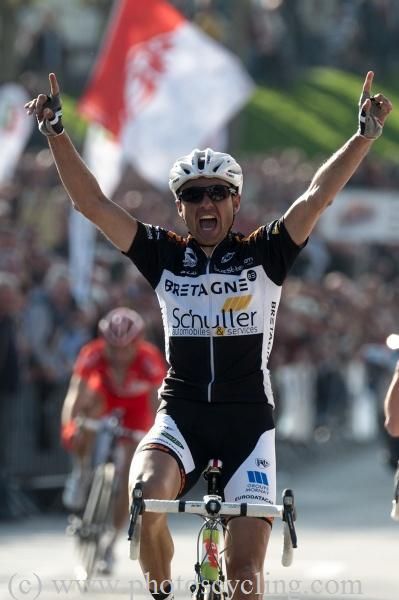 Renaud Dion wins on home soil for his Bretagne-Schuller squad.