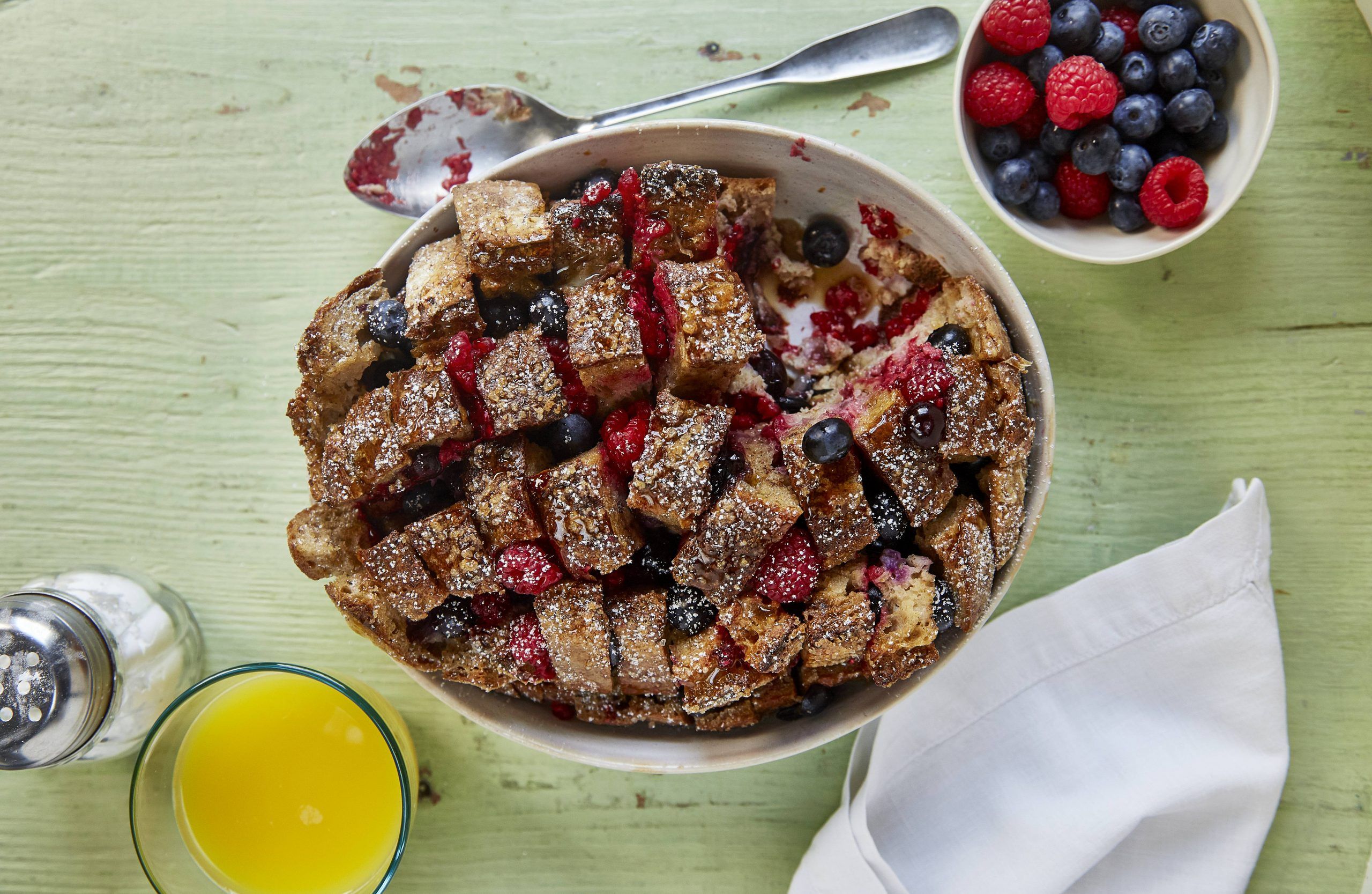 Pull apart French toast loaf with berries recipe