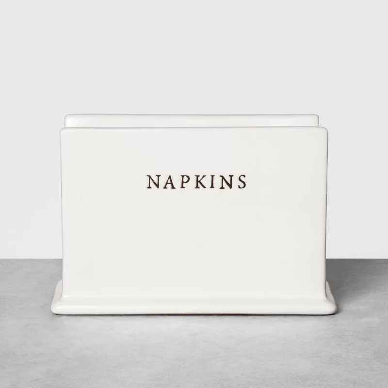 Stoneware Napkin Holder - Hearth & Hand™ With Magnolia: Tabletop Ceramic, Hand Wash, Matte Finish