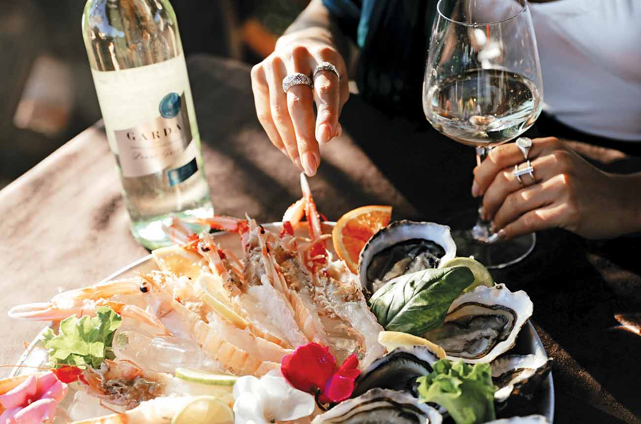 Seafood with Garda DOC wine