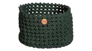 Cane-Line dark green soft rope basket