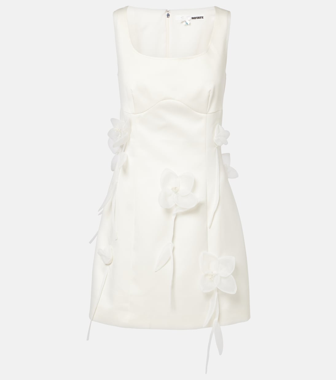 Bridal Floral-Appliqué Minidress