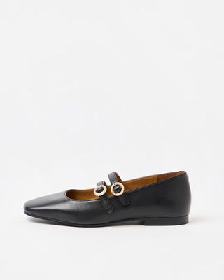  Oliver Bonas, Double Buckle Leather Mary Janes 