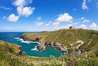 castle ruins by the sea