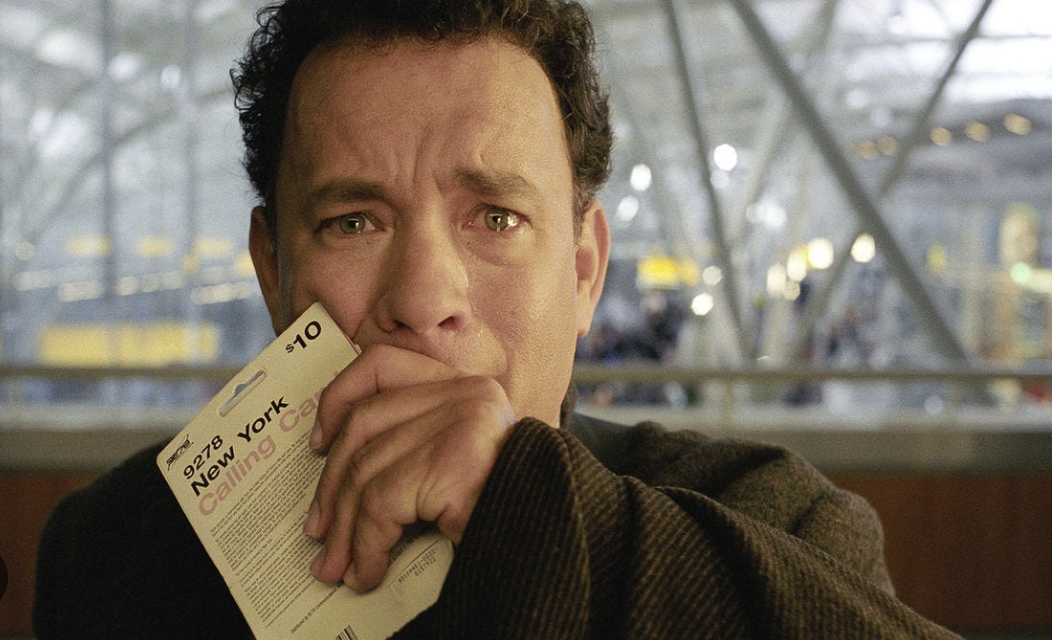 an image of Tom Hanks as Viktor in the film The Terminal