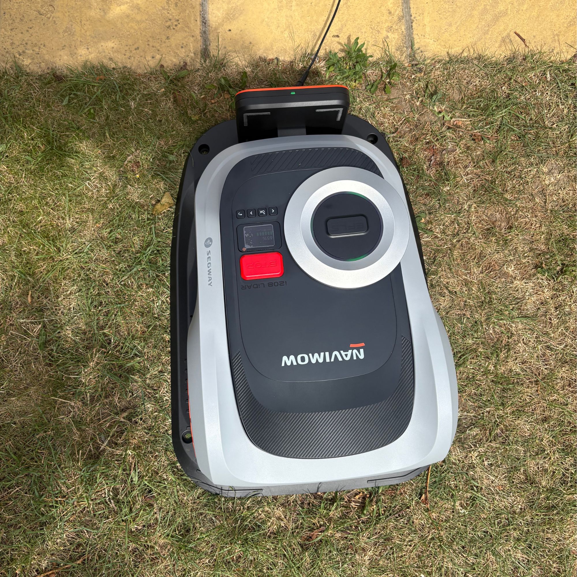 Segway Navimow i208 LiDAR Robotic Lawn Mower in charging station