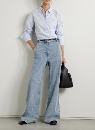 Another Tomorrow + Net Sustain Mid-Rise Straight-Leg Organic Jeans