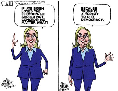 Political Cartoon U.S. Hillary Clinton 2020&nbsp;