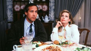 Chevy Chase and Beverly D. Angelo in National Lampoon's Christmas Vacation
