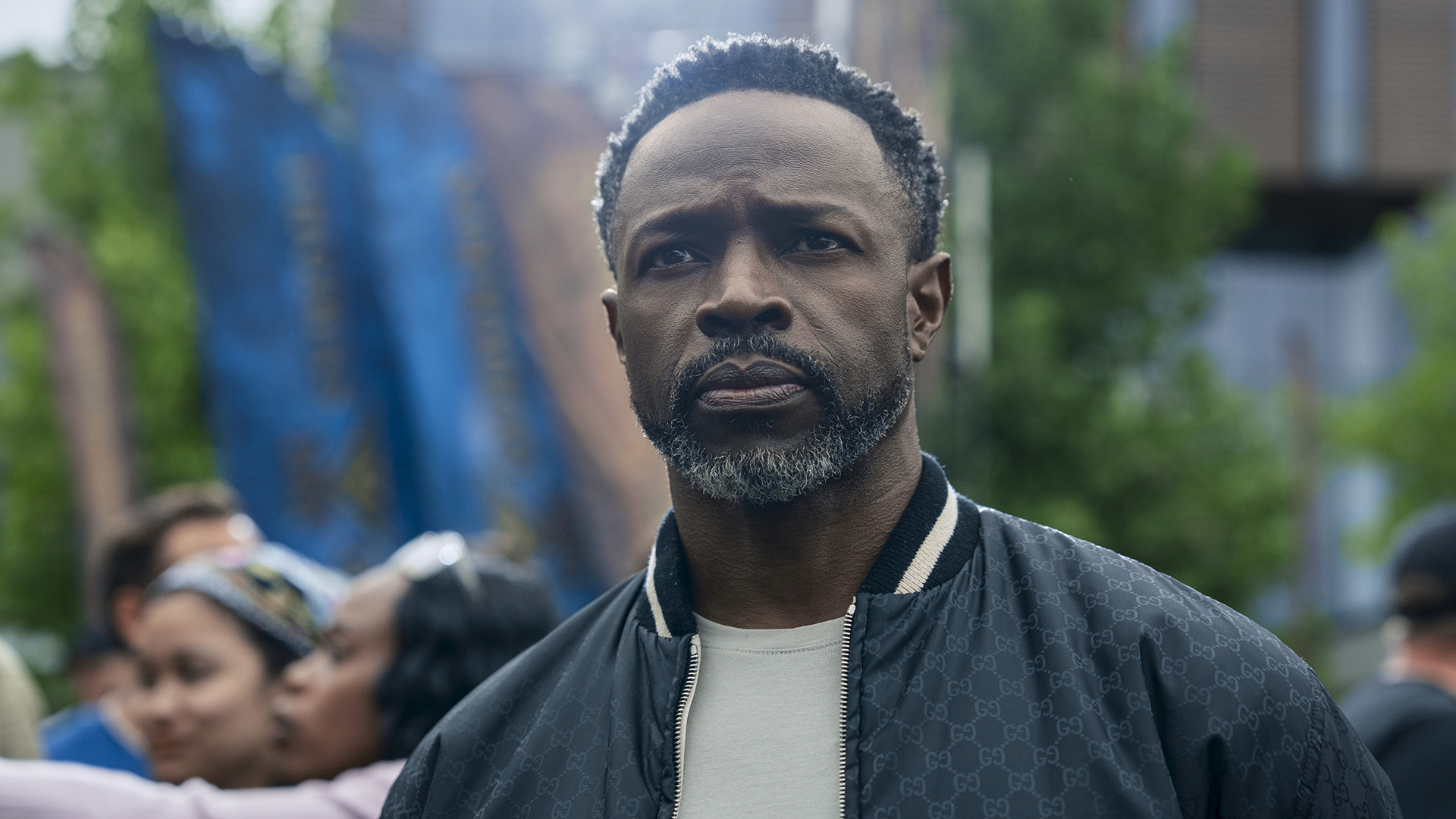 Polarity looking at someone off-camera in Gen V season 2