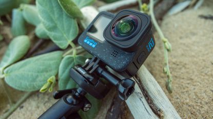 Best GoPro: GoPro Hero 12 Black Action Camera on the ground in a forest