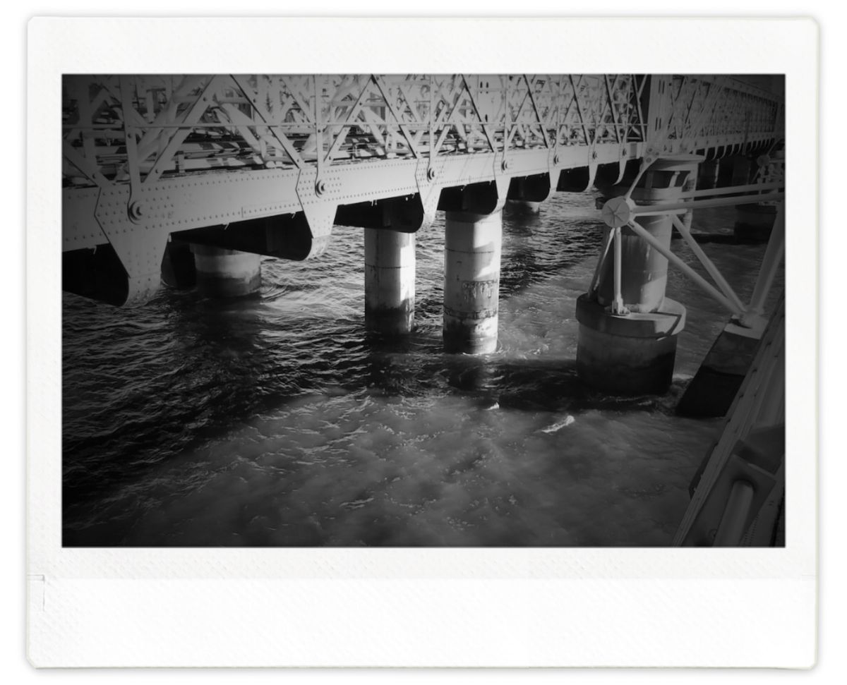 A bridge crossing a river