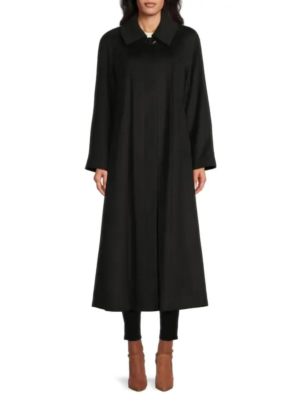 Belle Fare, 100% Cashmere Concealed Button Stroller Coat