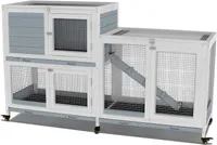 GDLF Two Floors 58" Wooden Indoor Bunny Hutch