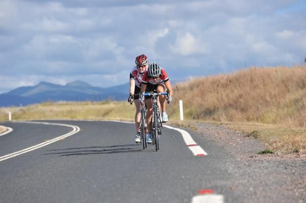 Local Canberra Vikings riders Jane Gordon and Libby Adamson on familiar home turf.