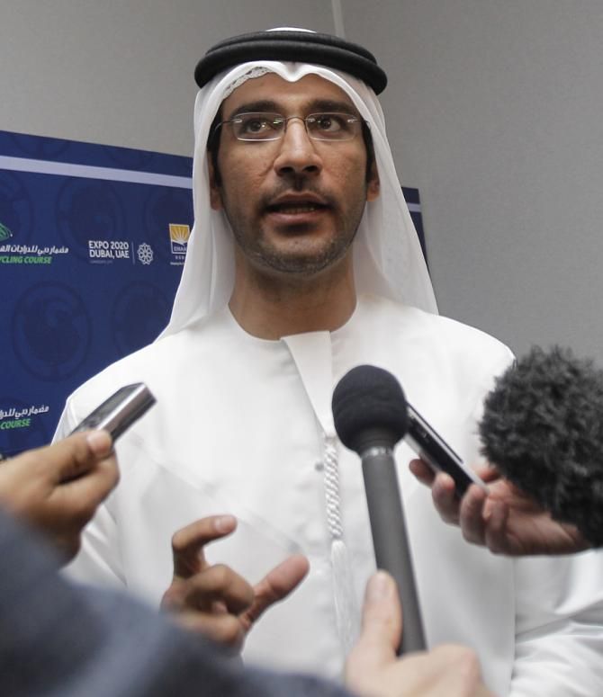 Rashid Al Awali, marketing director of Dubai Sports Council during the announcement ceremony of Dubai Tour