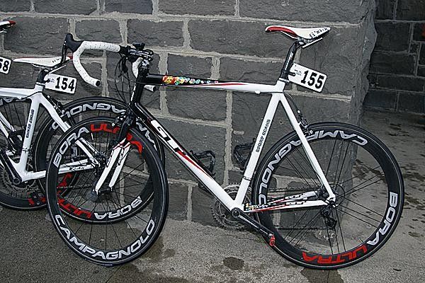 &hellip;while teammate Scott Tietzel has to go with a custom-built aluminum frame.