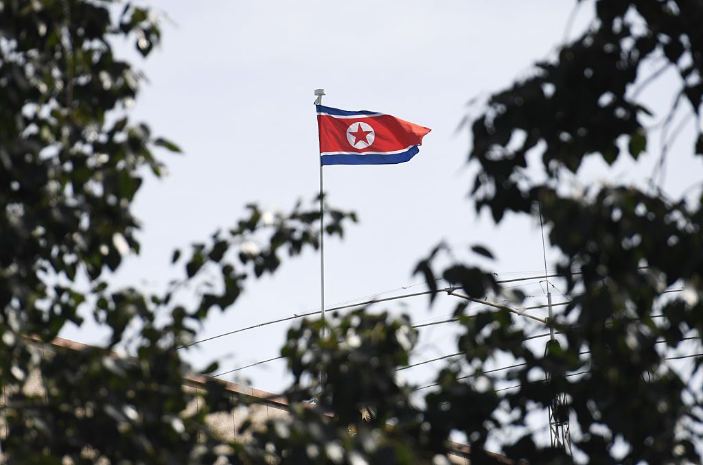 North Korean flag.