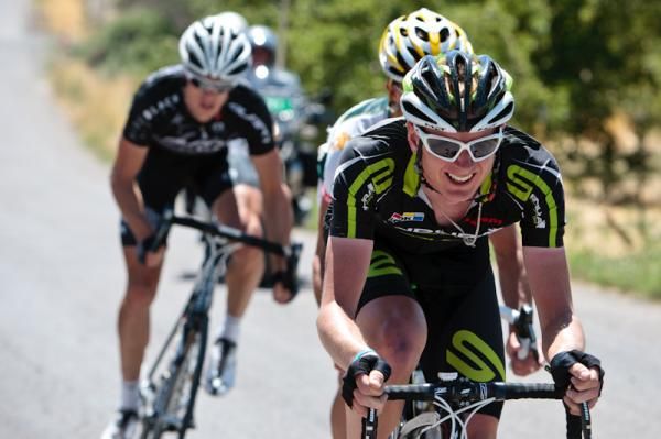 John Anderson (Endura Racing) leads the break.