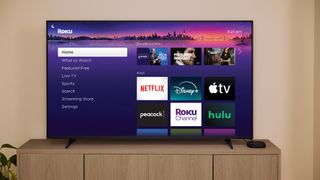 Roku Ultra (2024) interface on TV in living room