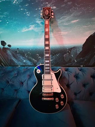 Ace Frehley's black three-pickup Les Paul Custom