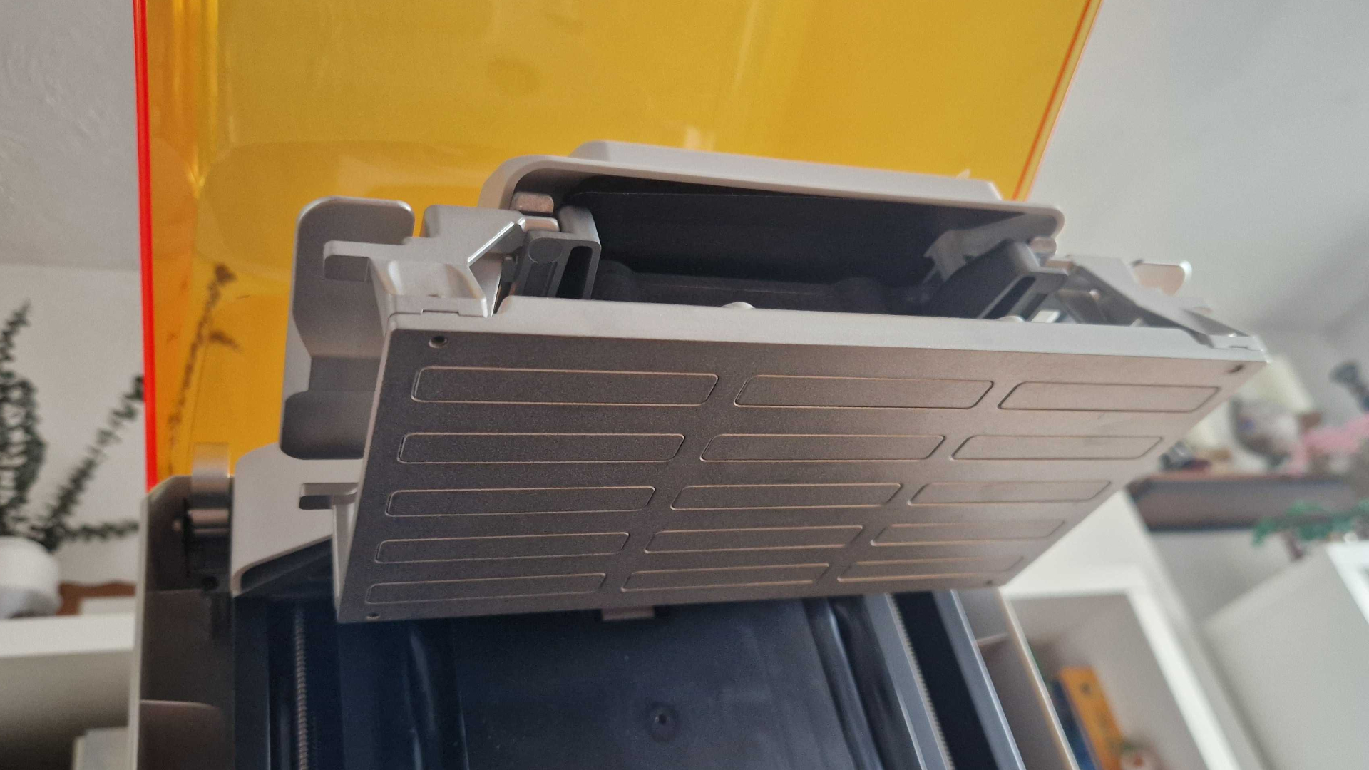 Creality Halot-X1 build plate seen from below