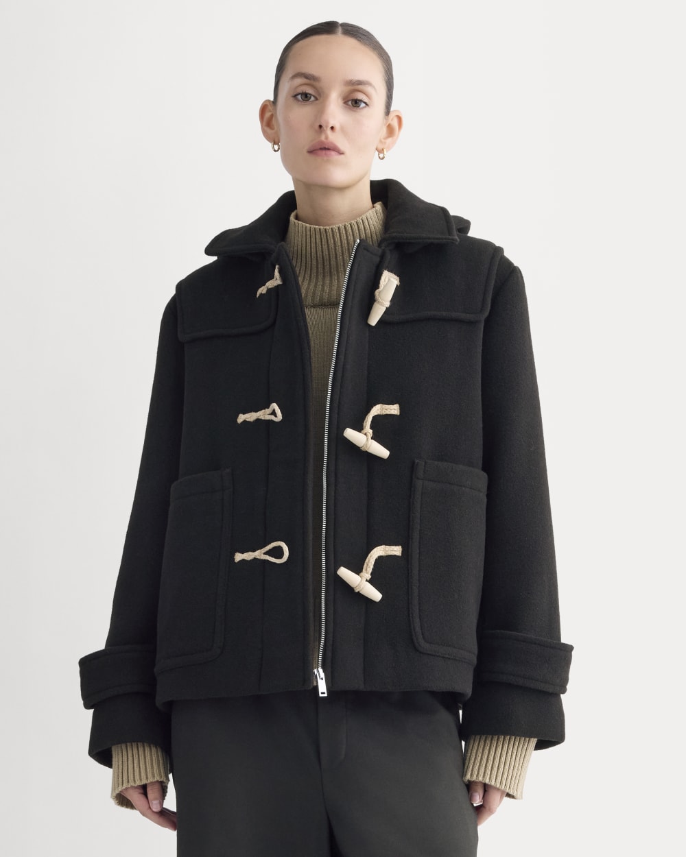 The Rewool Duffle Coat | Black - Xxs