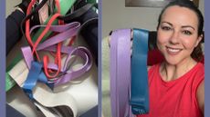 Susan Griffin holding resistance bands