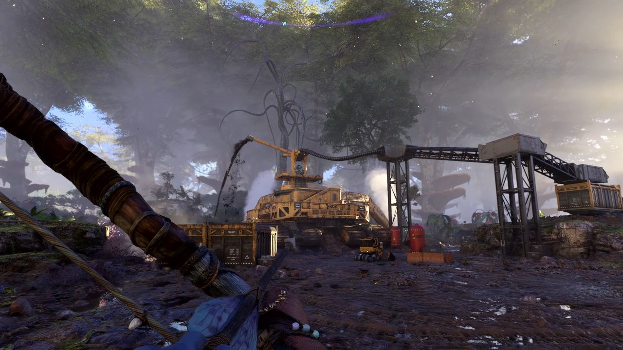 oil excavator thing in a cleared forest on Pandora