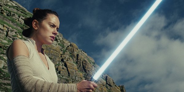 Daisy Ridley as Rey in the last jedi