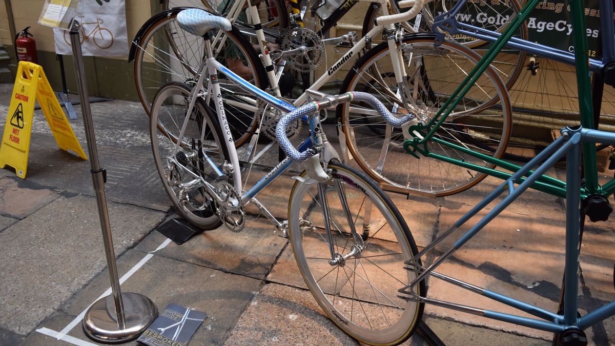 Golden Age Cycles showcased some of their best stock including this Colnago Master time trial setup
