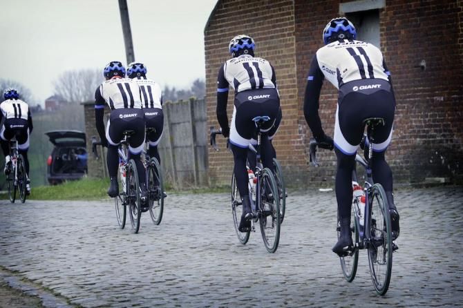 The Giant Shimano team out training