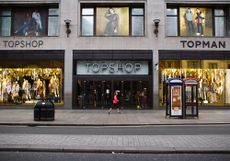 Front of Topshop's old flagship store on London's Oxford Street