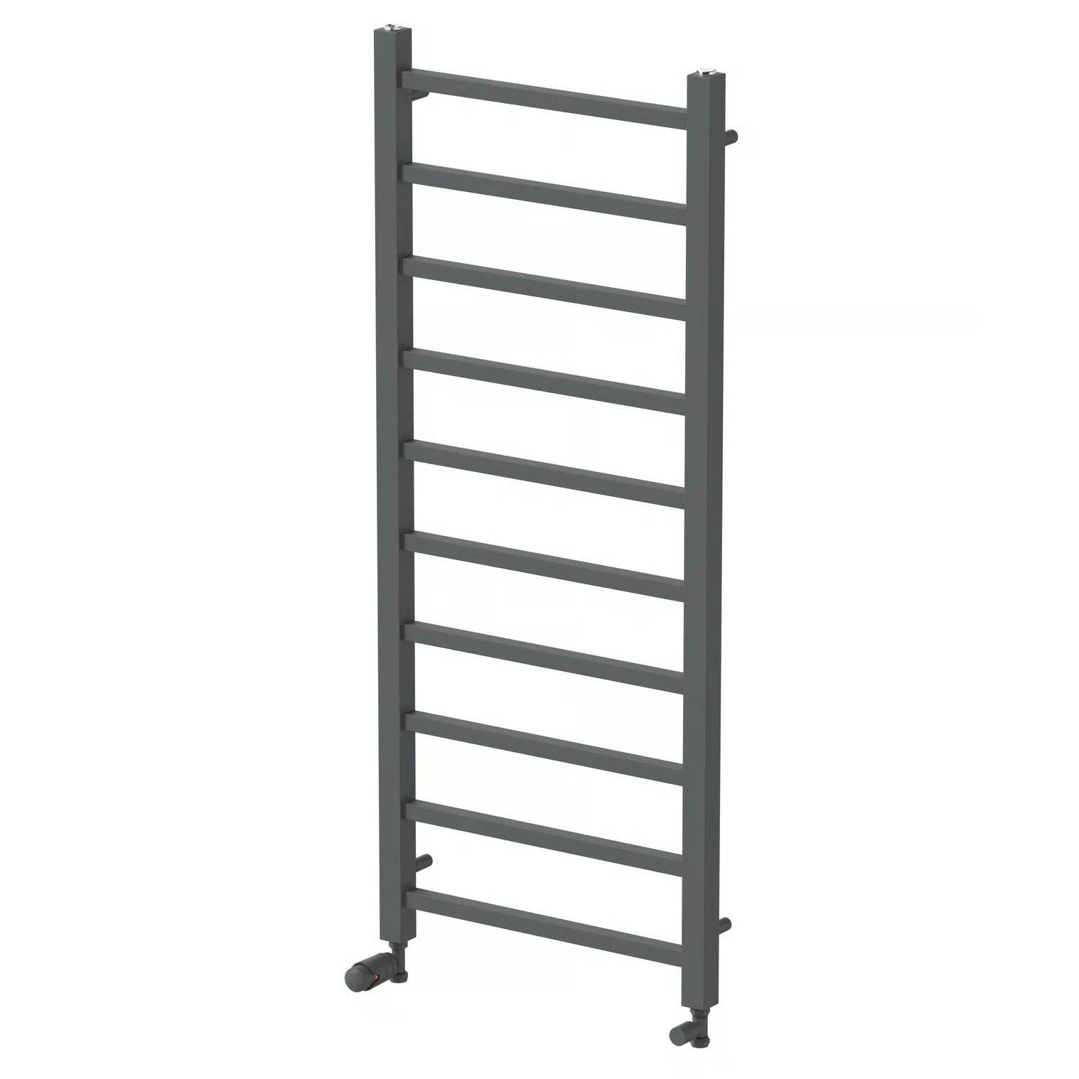 Solaro Square Bar Heated Towel Radiator Anthracite at Plumbworld