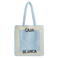 CASABLANCA Logo-detail Knitted Cotton Tote Bag, was £310 now £200 | Selfridges