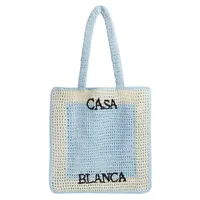 CASABLANCA Logo-detail Knitted Cotton Tote Bag, was £310 now £200 | Selfridges