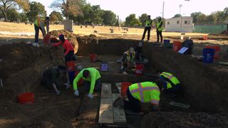 Archaeologists say the newly-found graves are being investigated by hand to determine which of them should be exhumed first.