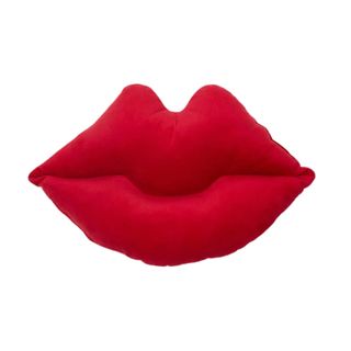 Red lip shaped pillow