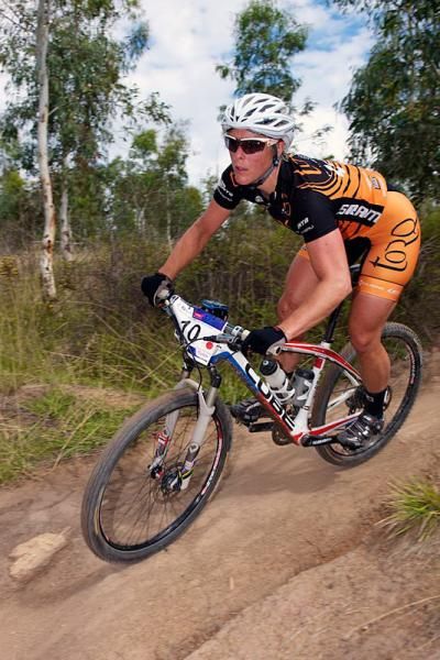 Katherine O'Shea coming through in third place in the point to point race.