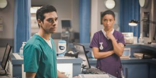 Rash and Tina look on in shock in Casualty. What's shaken them?