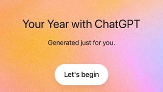 "Your Year with ChatGPT" promotional image from OpenAI.
