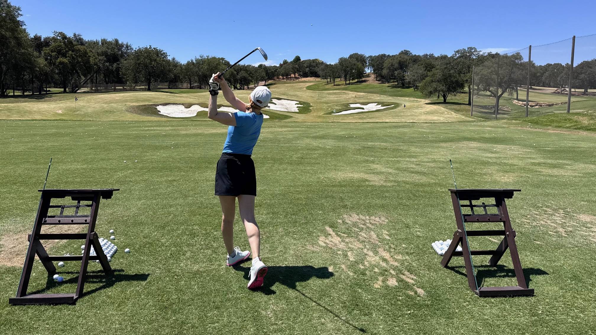 Lauren Katims on the driving range