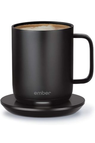 ember matte black mug and coaster