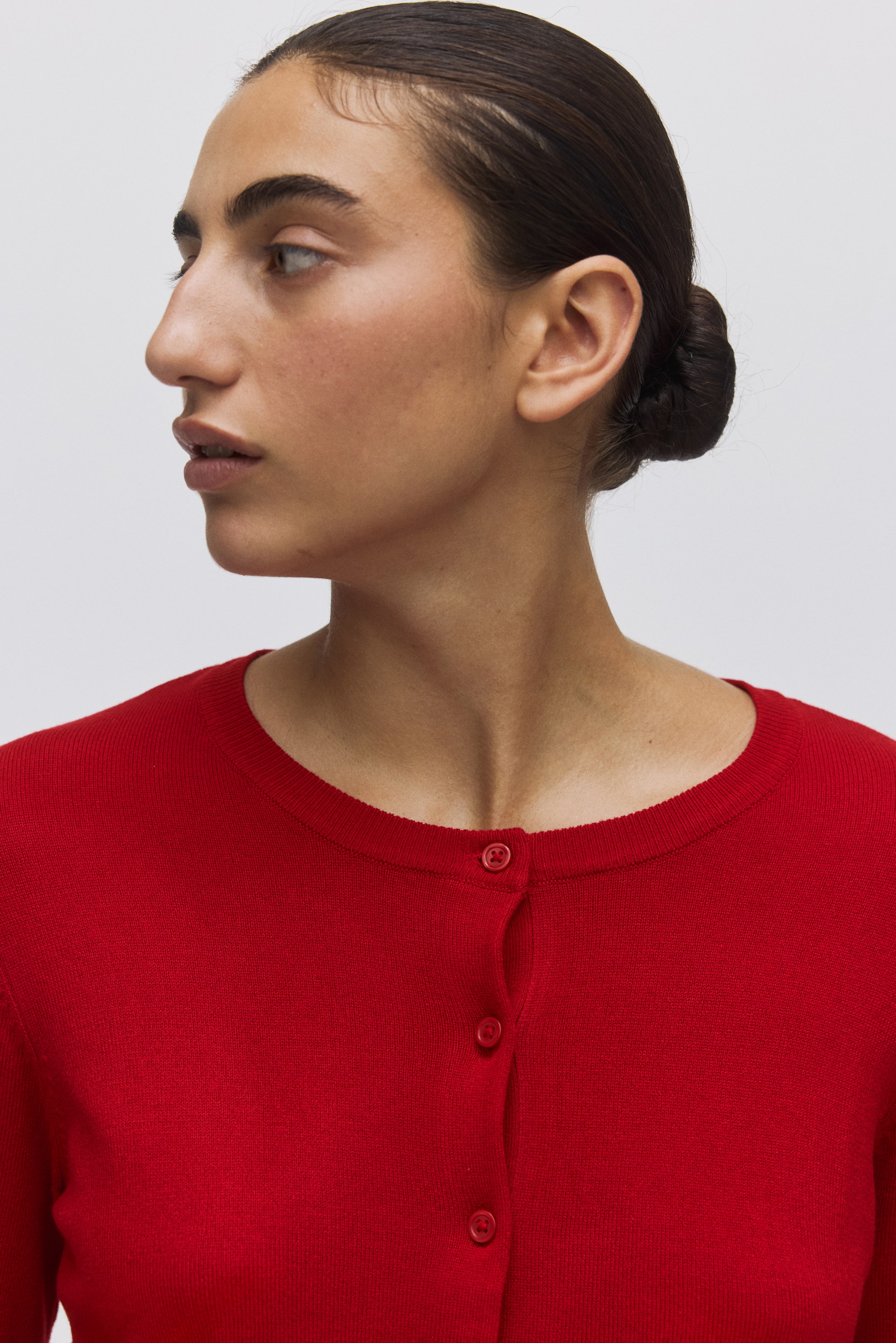 Fine-Knit Cardigan - Black