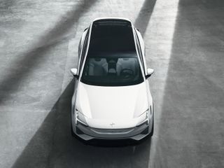 Polestar 3 electric SUV seen from above